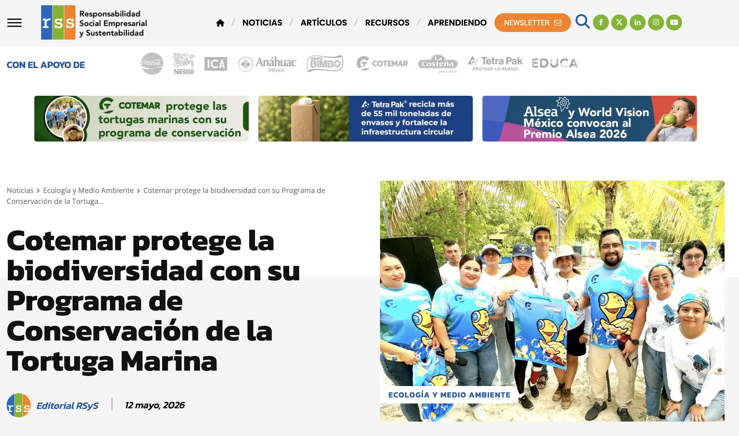 Cotemar protege la biodiversidad